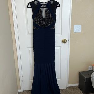 Navy and Black lace occasion Dress